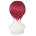 MapofBeauty Cosplay Costume Men's Short Straight Wig (Watermelon Red)