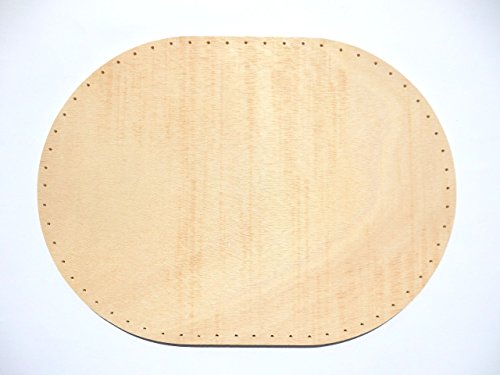 Boden für Peddigrohr Korbflechtboden 3,2mm Bohrungen Sperrholz massiv Stärke 8mm oval 33 x 45 cm