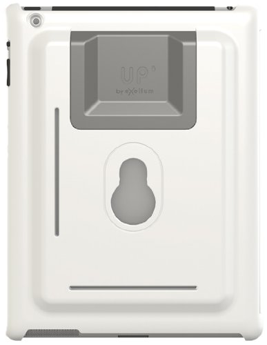 Exelium UP120W Set für iPad Mini: Wandhalterung, Schutzhülle und Standfuß System, nutzbar vertikal (25°/60) und horizontal (25°/60°), weiß