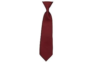 5STARWAREHOUSE Kids ELASTIC TIE Childrens School Solid Plain Wedding Slim Classic Necktie Cravat UK