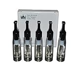 NOVEL™ 5XClear(Transparent) New & Improved Clearomiser (atomizer) fits all Ego/CE4/CE5/CE6 battery for eshisha ehookah eliquid [No Nicotine]