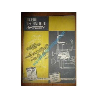 Revue Technique TALBOT SIMCA 1000 1964-1967 et boite automatique RTA0248 - Décembre 1966 Revue Technique TALBOT SIMCA 1000 1964-1967 et boite automatique RTA0248 - Décembre 1966