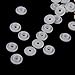 Resin Snap Fasteners Buttons Poppers 12.4mm Pack of Approx.100 Sets White