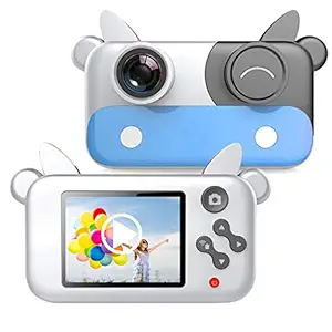 Anjetan Children Digital Camera Fun 32GB Cow Design Photo Camera Mini Camera Toy with Lanyard USB Cable Kids Digital Cameras Children Digital Cameras