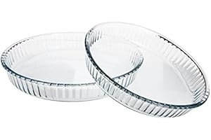 PARIS PRIX FIVE Simply Smart - Lot de 2 Plats à Tartes "Verre" 32cm Transparent