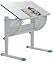 Produktbild hjh OFFICE 673620 Smile Kinderschreibtisch, Melaminharzbeschichtete Spanplatte, Gestell pulverbeschichteter Stahl, blau/weiß