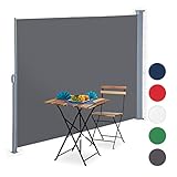 Variabel einstellbar: Ausziehbare Seitenmarkise hat eine Höhe von 180 cm und eine Länge von bis zu 3 m