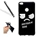 Produktbild Huawei P8 Lite 2017 TPU Silikon Hülle,Huawei P8 Lite 2017 Protective Case Cover,Leeook Elegant Retro Funny Cute Schwarz Wütend Gesicht DON'T TOUCH MY PHONE Muster Entwurf Ultra Dünn Weiche Handyhülle Schale Etui Protective Bumper Schutz Handy hülle Perfekte Passform Rückdeckel Shell Flexibel Gel Bumper für Huawei P8 Lite 2017 + 1 x Schwarz Eingabestift-Black Angry Face