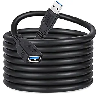 NISUN USB 3.0 Extension Cable 5m(15FT),USB 3.0 High Speed Extender Cord Type A Male to A Female Extension Cable for Laptops/Pen Drive/Keyboard/Card Reader/Mouse