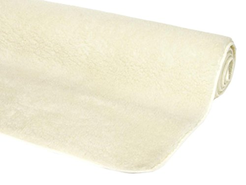 Schurwollmatte KHF Natur 1300gr. umsäumt, Schurwollmatte ca.1300gr. Gesamtgewicht/m² (Florgewicht ca.700 g/m²) eingefasst mit Webband (100% Polyester) Pflege: Schurwollmatte: handwaschbar mit einer milden Flüssigwaschsubstanz