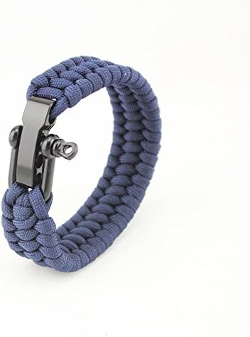Paracord Bracelet - Outdoor Camping Rescue 7 Strand Wristband Survival Parachute Cord Braided Rope Adjustable With Flint Fire Starter Scraper Compass Whistle