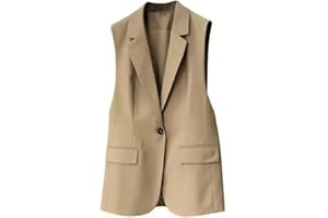 ORDOBO Chaleco De Traje De Mujer - Blazer Chaleco Sin Mangas Bolsillos Marca De Moda Chaleco De Oficina Chaqueta Vintage Verano Primavera Boda Rebeca De Negocios Tops