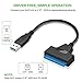 Produktbild HKFV USB 3.0 / SATA 22-poliges 2,5-Zoll-Festplattenlaufwerk SSD-Adapterstecker Kabel USB 3.0 zu SATA Easy Drive 20 cm