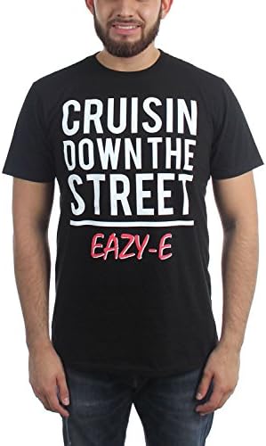 eazy e Mens Crusin Down The Street T-Shirt, XX-Large, Black