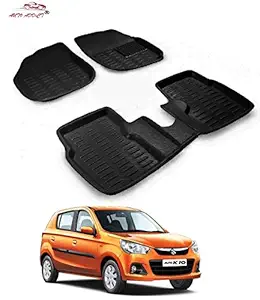 Auto Addict Car 3D Mats Black for Maruti Suzuki Alto K10 Passenger Car (Black)