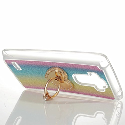 MUTOUREN LG G4 Stylus / LG G Stylo LS770 (5,7 Zoll) Schutzhülle Case Handyhülle TPU Silikon Weich Soft Transparent Zurück Cover Bling Glitzer Glänzend Handytasche Durchsichtig Kristall Anti-Kratzer Handy Schale Tasche Bumper für LG G4 Stylus / LG G Stylo LS770 (5,7 Zoll)-Rosa - 4