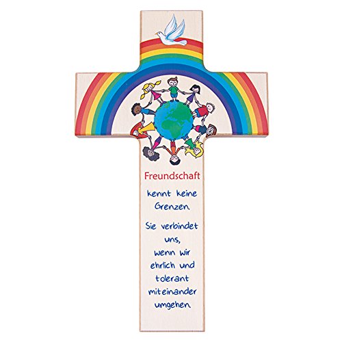 Kinder- Holzkreuz: "Freundschafts-Kreis" 20 cm