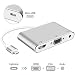 Produktbild owikar Lightning auf HDMI VGA Audio Adapter Konverter Kabel, mutifunction Video-Kabel Aluminium mit Micro USB Ladeanschluss Unterstützung für iPhone X/8/8 Plus/7/7 Plus/6 PLUS iPad (Silber)