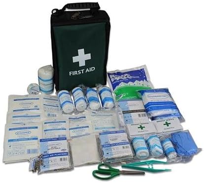 150 Piece Deluxe First Aid Kit Bag - Includes Bandages, Eyewash, Dressings, Plasters and more