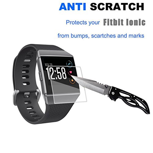 Preisvergleich Produktbild OverDose klar Ultra dünn Gehärtetes Glas Displayschutzfolie Clear Explosionsgeschützte LCD TPU Full Cover Display Schutzfolie für Fitbit Ionic