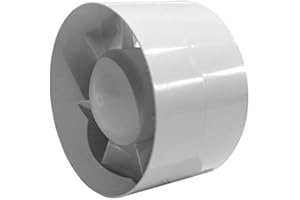 ABOUT VENT Ø 100mm Ventilateur Extracteur d'Air - Blanc Ventilateur de Conduit Silencieux - Aérateur pour Cuisine WC Salle de Bain