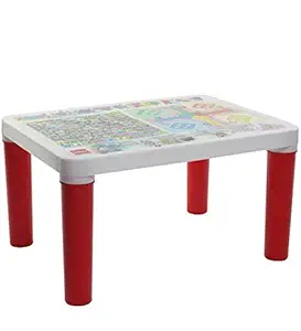 Cello Scholar Two Seat Polypropelene Plastic Junior Well Finished Study/Play Table for Kids from 3-10 Years (Red)