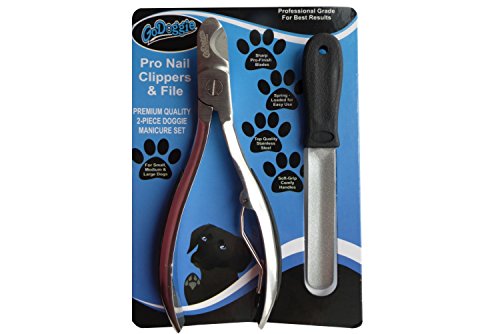 GoDoggie-Pro-Nail-Clippers-Professional-Grade-2-Piece-Doggie-Manicure-Set-includes-Nail-Clippers-File-for-Salon-Quality-Results-Super-Sharp-Blades-Max-Grip-Handles-Safety-Mode-Premium-Quality-For-Smal