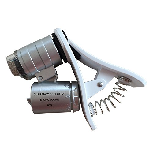 60x Zoom óptico Lente del Microscopio para Teléfono Móvil con Clip Universal