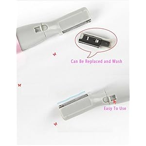 Electric Portable Eyebrow Shaver Trimmer Lady Eyebrow Razor Knife Perfect for Shaving Body Hair Remover（Lovely Pink） - Image 4