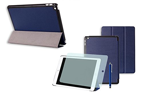 Smartcase / Schutzhülle / Tasche für Apple iPad Air 2 (2014) + Display-Schutzfolie + Stylus - dunkelblau
