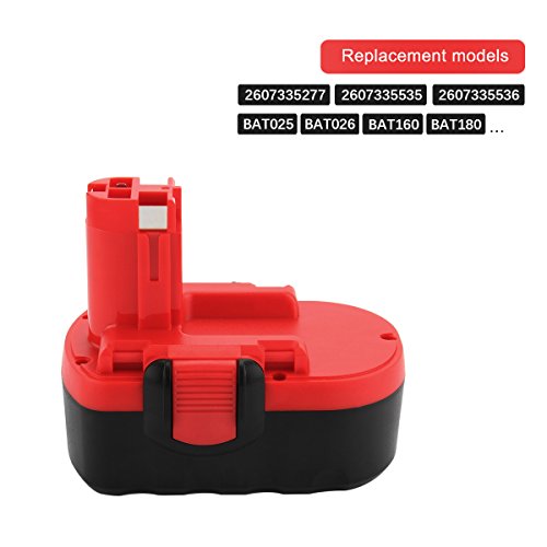 Creabest 18V 3000mAh Ni-MH Ersatz-Werkzeug Akku für Bosch 2607335277 2607335278 2607335535 2607335536 2607335680 2607335695 2607335713 BAT025 BAT160 BAT180 13618 1644K 3860CK 52318 PSB 18 VE-2 GSB 18 VE-2 GSR 18 VE-2 PSR 18 VE-2 - 3