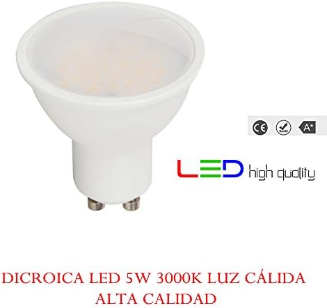 LED Dichroic 5 W 110 ° Warm White 3000 K GU10 320LM 220 V-240 V High Quality