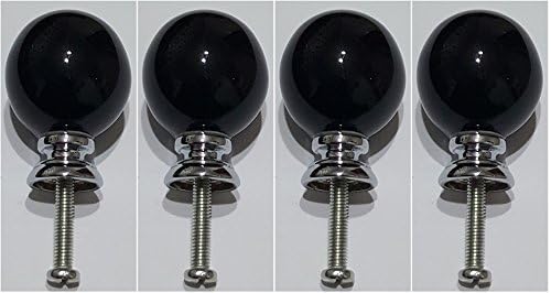 Ceramic Door Knobs Drawer Cabinet Children Room Knobs Set of Four Black