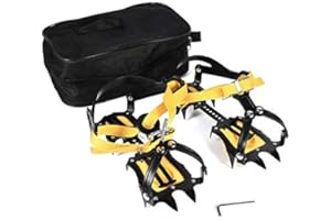 ‎VGEBY VGEBY Spikes für Schuhe, Crampon Griffe Steigeisen Schuhkrallen Schnee Spikes Schuhspikes Eisspikes für Bergschuhe, Ice Klampen mit 10 Zähnen für Stiefel Klettern Bergsteigen Trekking Winter Outdoor