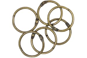 Craftelier - Set de 6 Anillas Metálicas Tipo Ring para Encuadernar Ideales para Scrapbooking y Manualidades | Anillos para Álbumes, Cuadernos o Agendas | Tamaño Ø 30 mm - Color Bronce Vintage