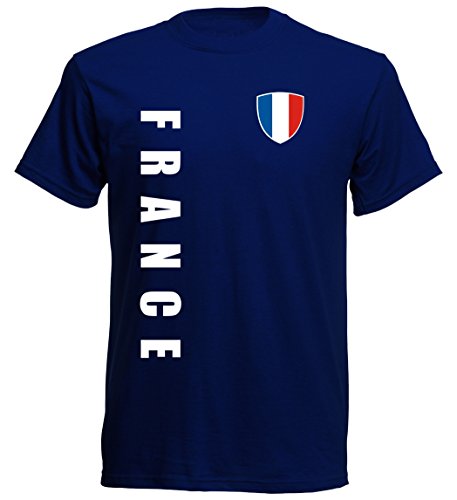 Frankreich Kinder T-Shirt – TS-10 – EM 2016 – navy – Fussball Trikot (140)