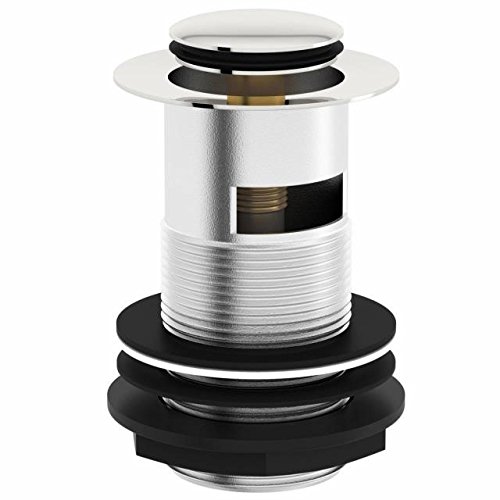 Basin Clicker Waste Slotted Chrome Full Cover Clicker Plug by Trade In Post - 2