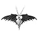 Produktbild Alchemy Gothic Ravenger schwarz/silber geflügelten Raven Skull Anhänger