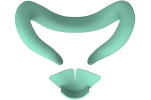 MAYHEI Funda suave de silicona para almohadilla facial Meta Quest 3, cómodo cojín ecológico, cubierta de lente para Quest 3, almohadilla protectora para ojos para Quest 3 VR accesorios (verde)