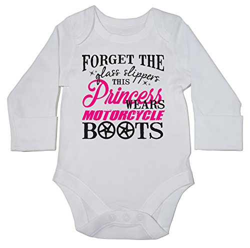 HippoWarehouse Forget the Glass Slippers This Princess Wears Motorcycle Boots baby bodysuit (long sleeve) boys girls