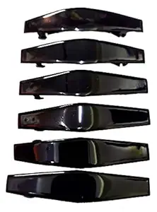 Beauty tool Metal Black Color Big Size Barrate Clip for Women and Girls Hair Clip (Black)(6Pcz)