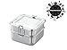King International 100% Stainless Steel Lunch Box | Square Double Decker Lunch Box | Tiffin Food Container Lunchbox For Boys Girls Teens Kids & Adults | Eco Friendly Meal Prep Food Compartment Storage For School or Work RS.699.00