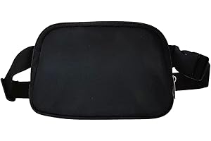 ZARCHE Belt Bag for Women Men, Bum Bag, Fanny Pack for Everywhere Use with Adjustable Straps (Black)