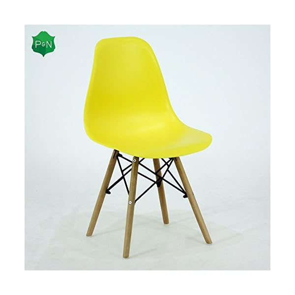 P&N Homewares Romano DS Moda Stuhl Kunststoff Holz Retro Esszimmer