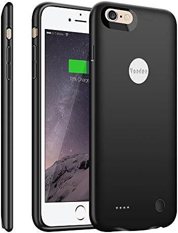 iPhone 6 Plus Battery Case, Ultra Slim Portable Battery Charger Power Bank Juice Pack 3000mAh Rechargeable Protective Charging Case for Apple iPhone 6 Plus, Support Lightning Earpods-Black