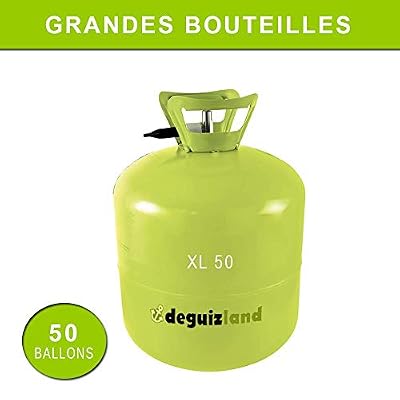QEM Deguizland Grande Bouteille hélium XL50 pour gonfler gonfler 50 Ballons de baudruche de 23cm (Non Inclus)