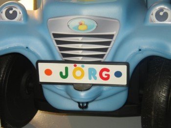 Preisvergleich Produktbild BIG Bobby-Car Nummernschild / Plate Schwarz