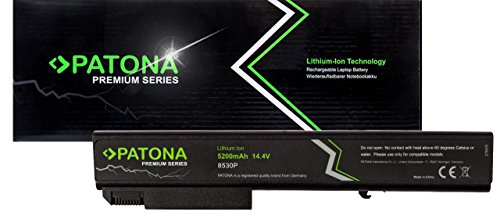 PATONA Premium Laptop Akku mit (5200mAh Samsung inside) für HP Compaq Elitebook 8530 8530p 8530w 8530w 8540w Mobile Workstation 8540p 8730p 8730w 8740w Probook 6440 6440b 6540 6545 6545b 6550b 6555b (ragt nicht über das Gehäuse hinaus!)