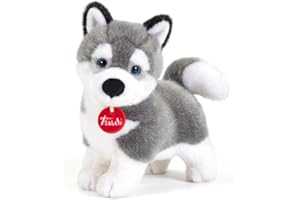 Trudi Husky Marcus Cane peluche gioco, regalo Natale e compleanno | 11x22x21cm taglia S | Classici cani peluche | modello 22271