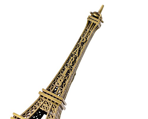 Eiffelturm Metallic Modell Replica Statue Figur Mittelpunkt für Schreibtisch Platz Home Office Dekoration Geschenk, metall, 15 cm - 2